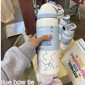 White and Blue Water Bottle
